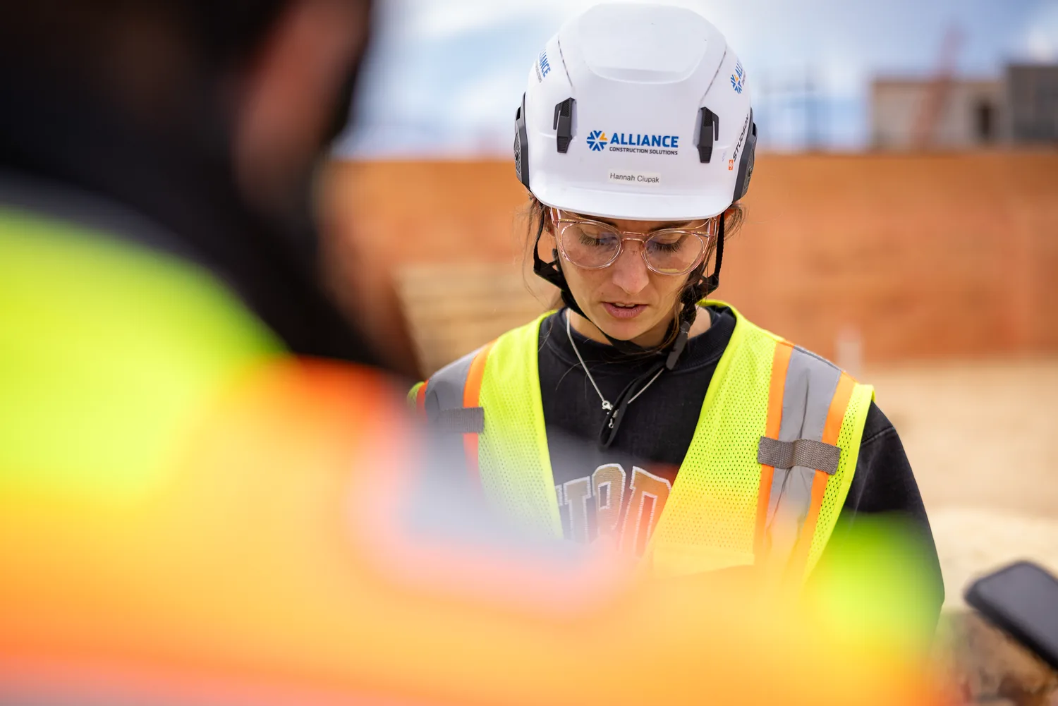 Alliance Construction Solutions crew member on the jobsite